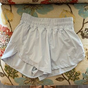 Lulu lemon size 6 light blue short. Lightly used